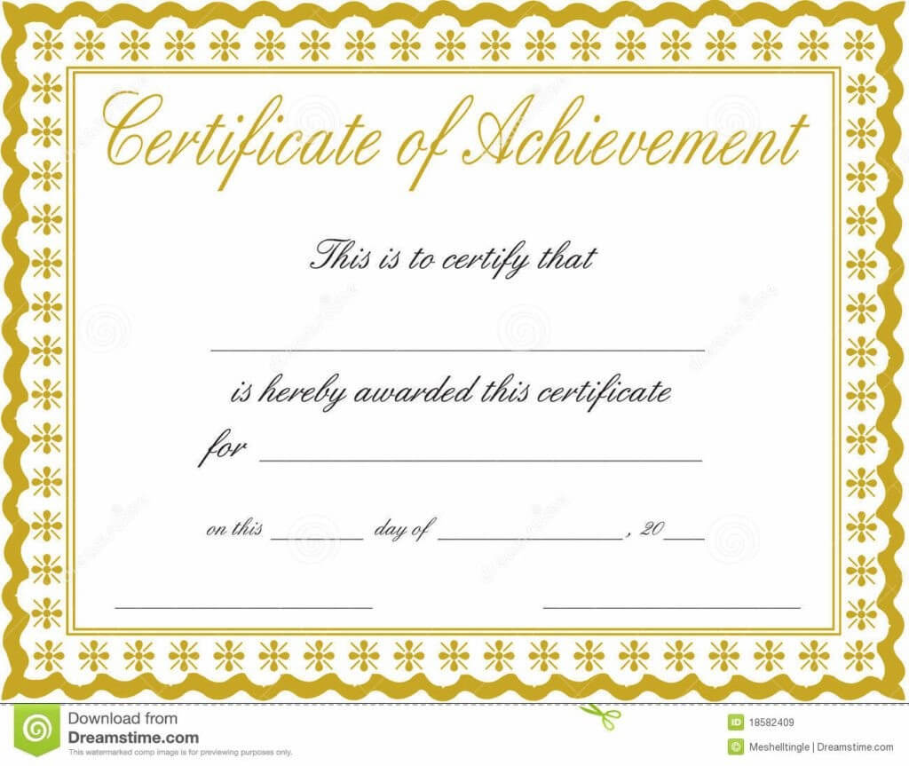 044 Free Printable Certificate Of Completion Template For Free Printable Certificate Of Achievement Template