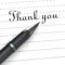 0914 Thank You Note On Paper With Pen Stock Photo In Powerpoint Thank You Card Template