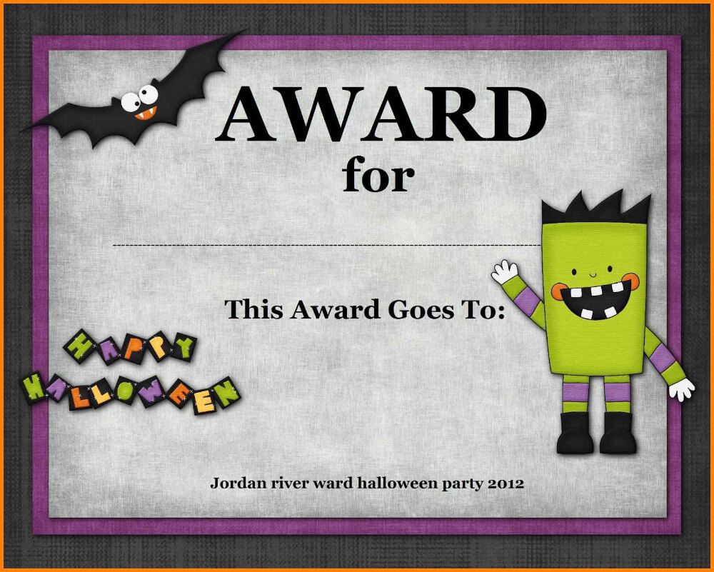 10+ Halloween Award Templates | Plastic Mouldings With In Halloween Costume Certificate Template