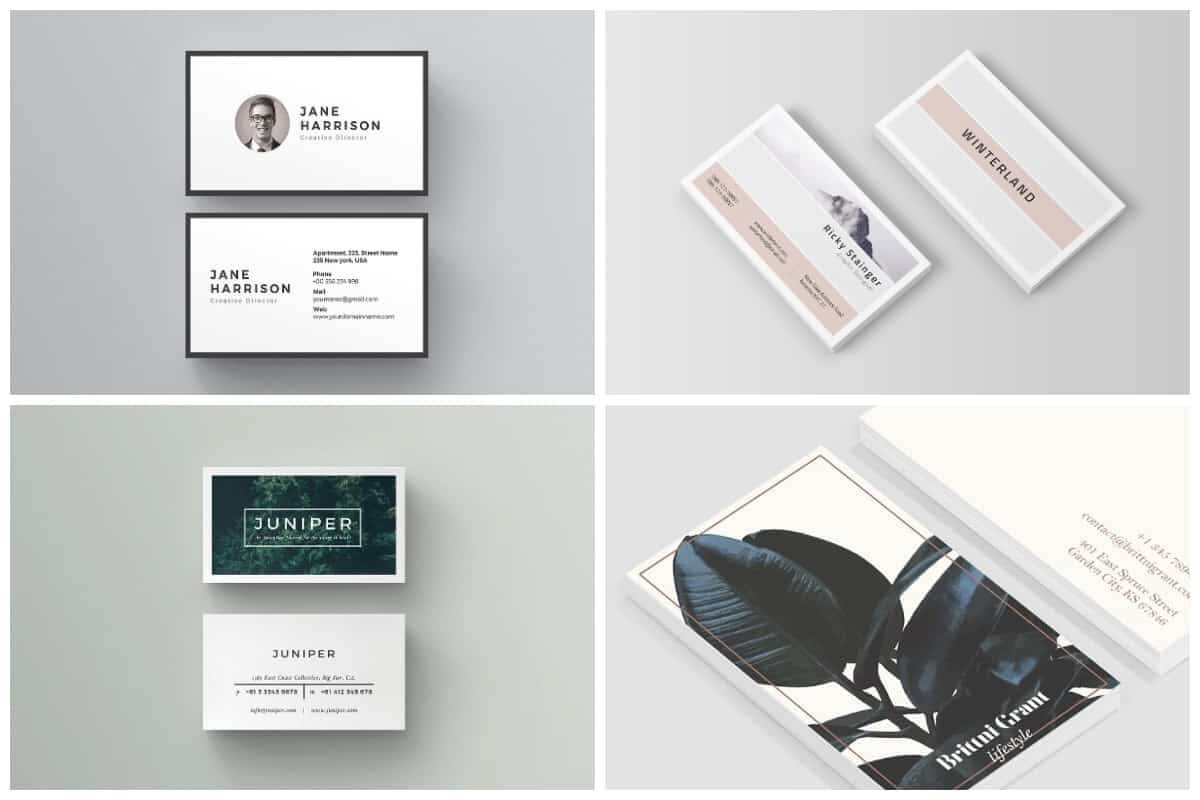 10 Unique Business Card Templates To Stand Out From The With Regard To Generic Business Card Template