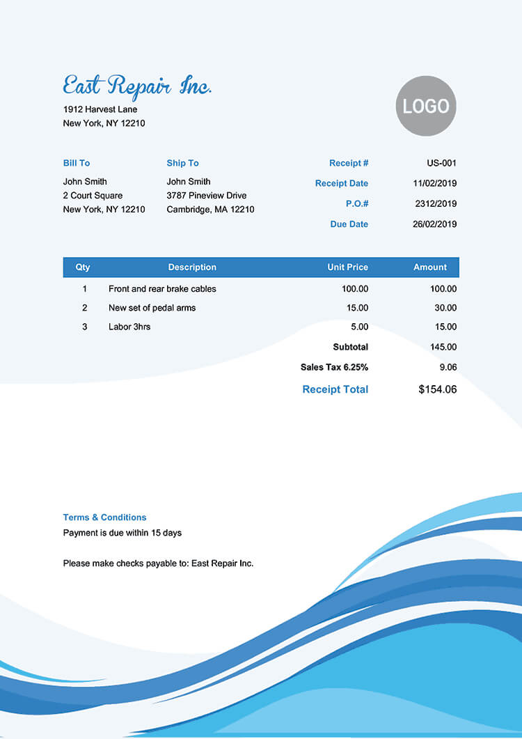 100 Free Receipt Templates | Print & Email Receipts As Pdf For Fake Credit Card Receipt Template