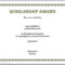 13 Free Certificate Templates For Word » Officetemplate Inside Scholarship Certificate Template