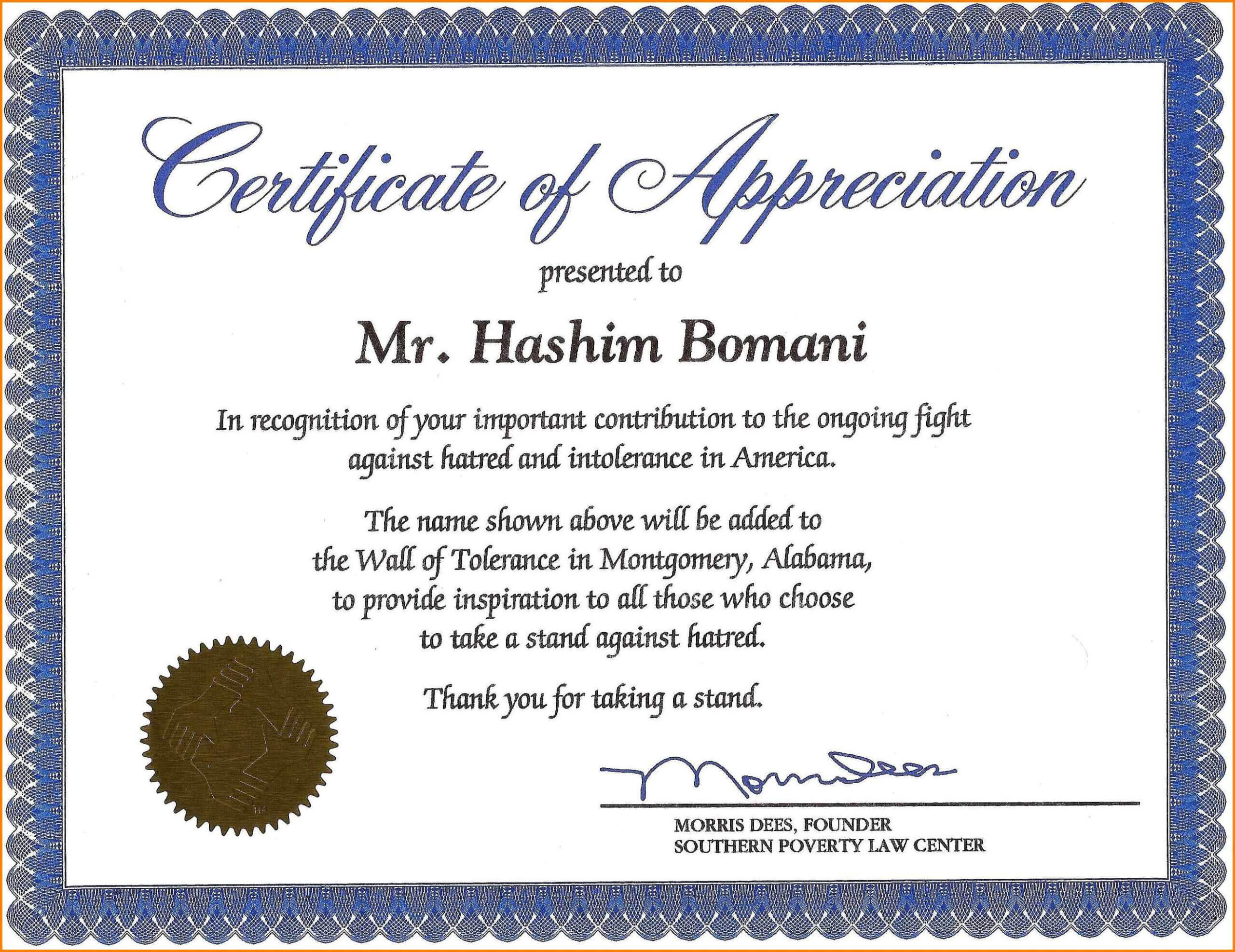15+ Certificate Of Appreciation Sample Template | Sowtemplate Inside Certificate Of Appreciation Template Doc