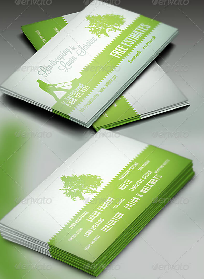 15+ Landscaping Business Card Templates – Word, Psd | Free Pertaining To Gardening Business Cards Templates