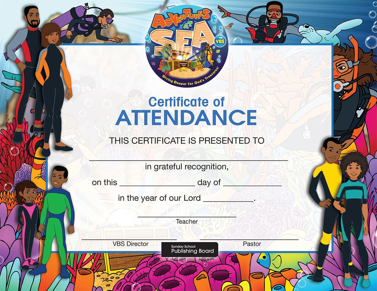 17 Images Of Attendance Certificate Template For Vbs Within Vbs Certificate Template