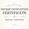 19+ Course Completion Certificate Designs & Templates – Psd Regarding Free Completion Certificate Templates For Word