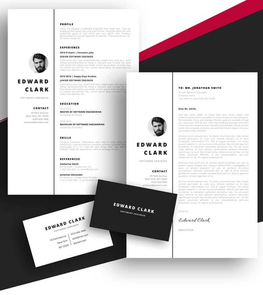 20 Best Free Pages & Ms Word Resume Templates For Mac (2019) Regarding Pages Business Card Template