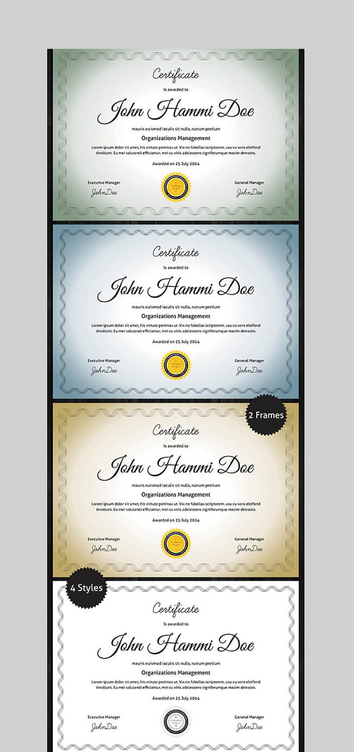 20 Best Word Certificate Template Designs To Award Within Professional Certificate Templates For Word