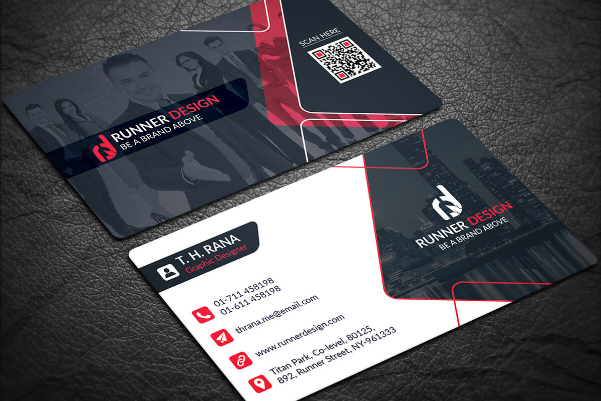 200 Free Business Cards Psd Templates - Creativetacos For Visiting Card Psd Template Free Download