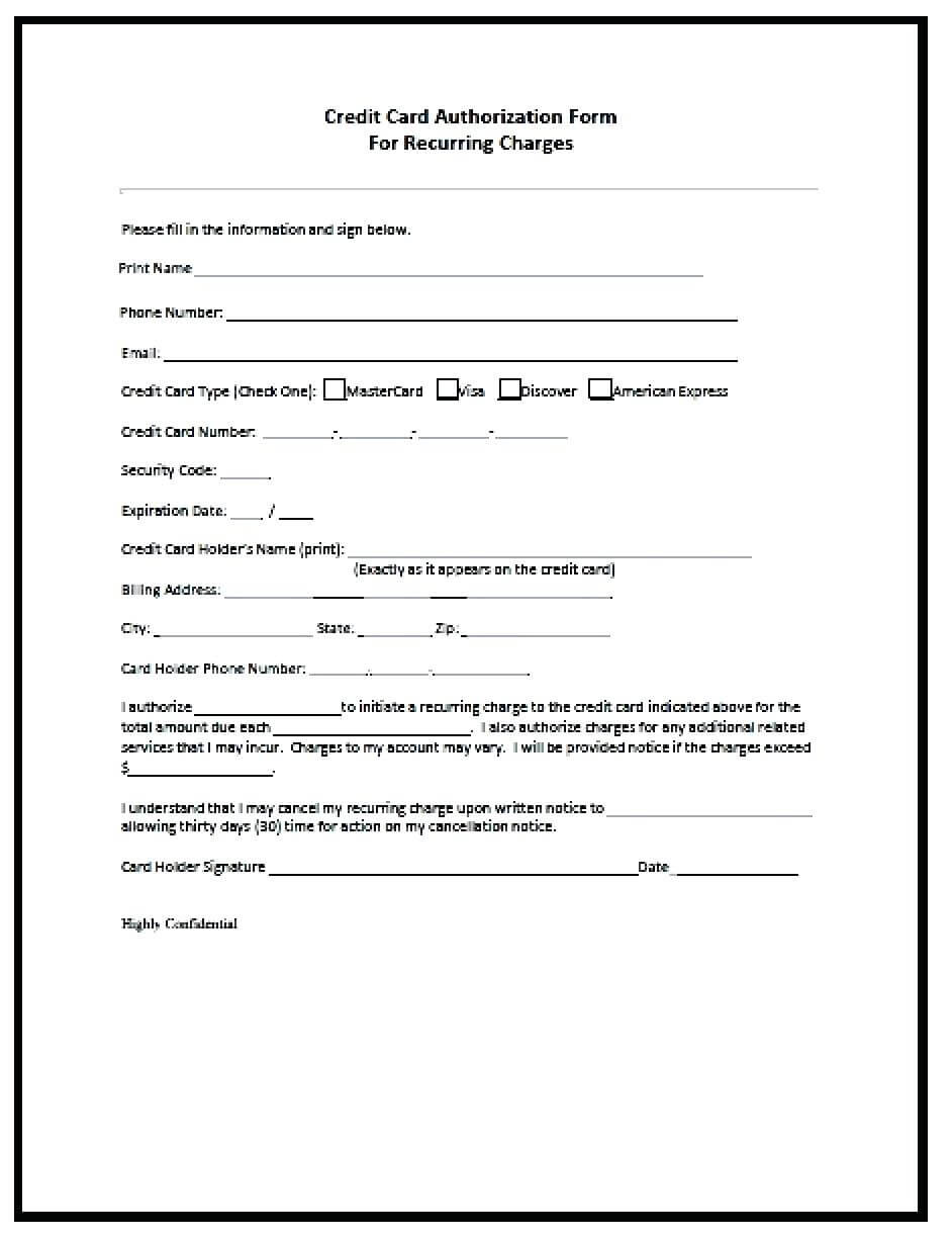 21+ Credit Card Authorization Form Template Pdf Fillable 2019!! Intended For Hotel Credit Card Authorization Form Template