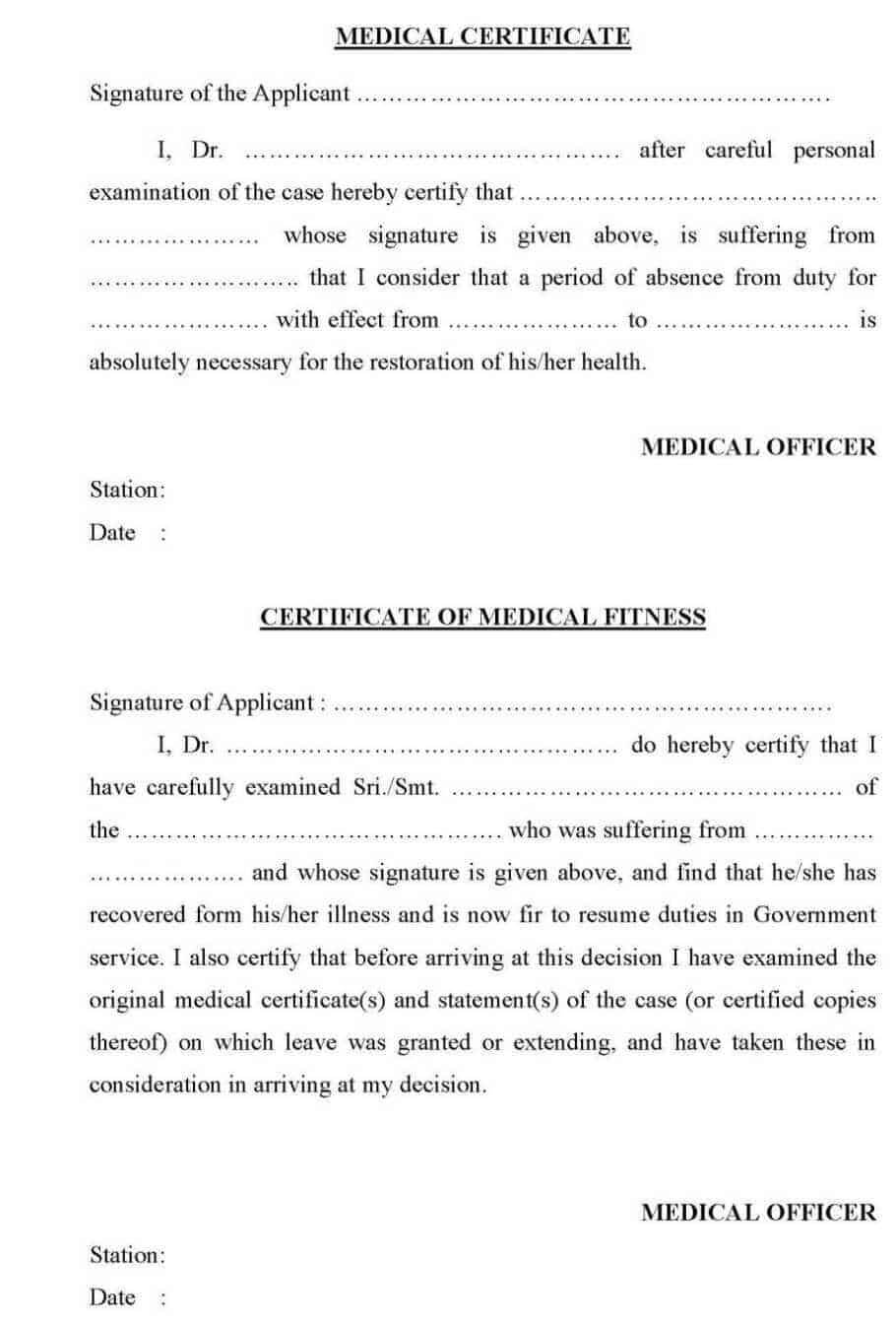 21+ Free Medical Certificate Template – Word Excel Formats Intended For Fake Medical Certificate Template Download