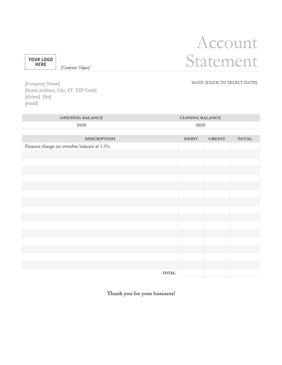 23 Editable Bank Statement Templates [Free] ᐅ Template Lab With Credit Card Statement Template Excel