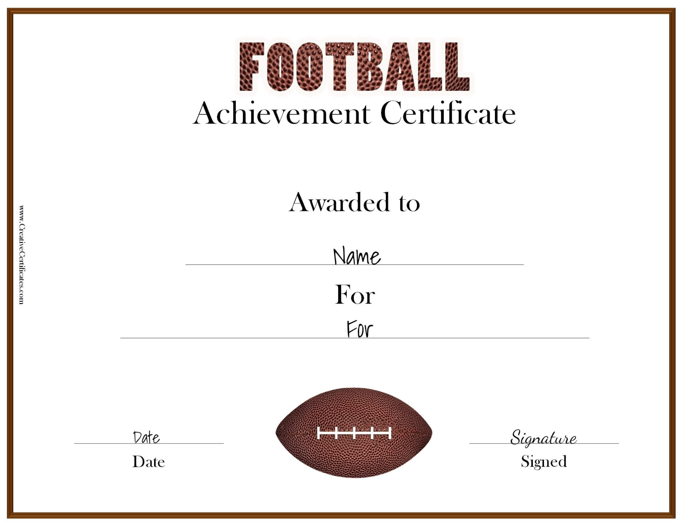24 Images Of Football Award Template Free | Jackmonster Inside Football Certificate Template