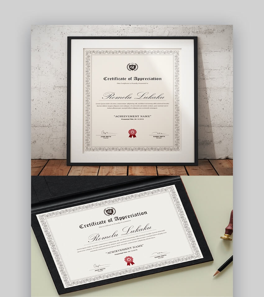 25+ Best Certificate Design Templates: Awards, Gifts Within Professional Award Certificate Template