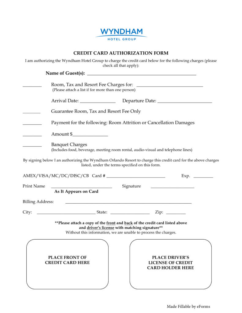27+ Credit Card Authorization Form Template Download (Pdf For Hotel Credit Card Authorization Form Template