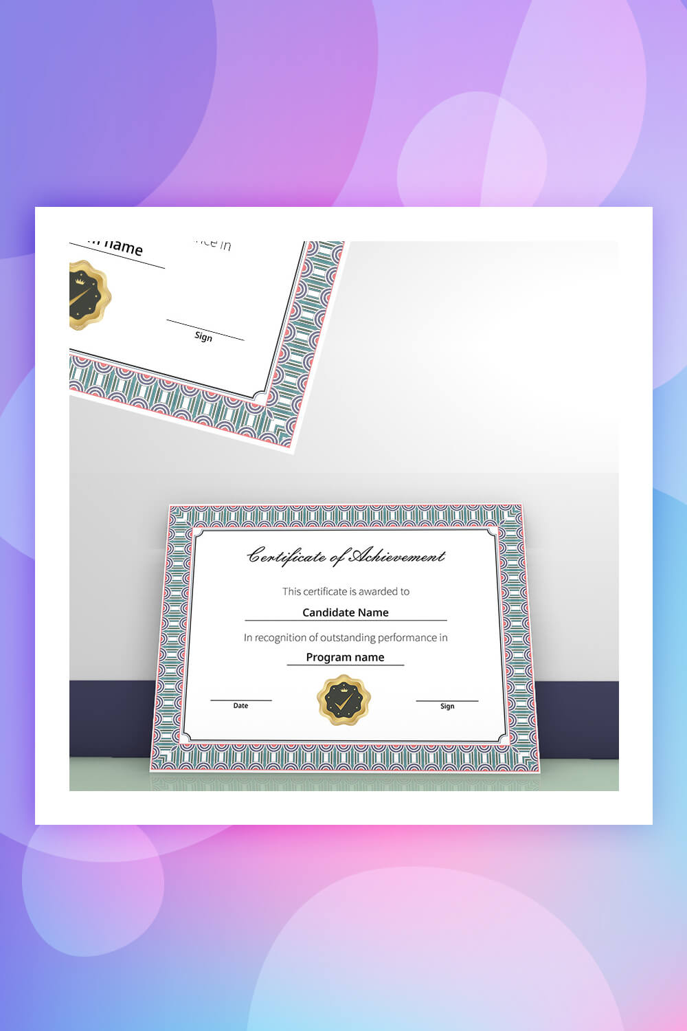 28 Attention Grabbing Certificate Templates – Colorlib Within No Certificate Templates Could Be Found