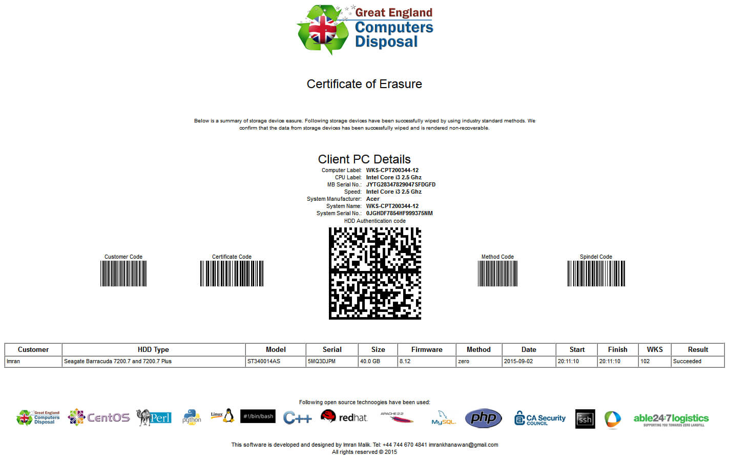 28+ [ Hard Drive Destruction Certificate Template ] | Data Throughout Hard Drive Destruction Certificate Template
