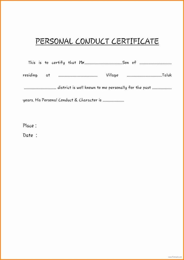 3 Conduct Certificate Format Driver Resume – Weddingsinger Intended For Good Conduct Certificate Template