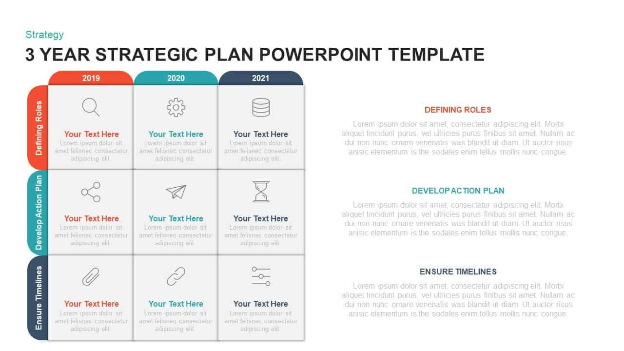 3 Year Strategic Plan Powerpoint Template & Kaynote With Strategy Document Template Powerpoint