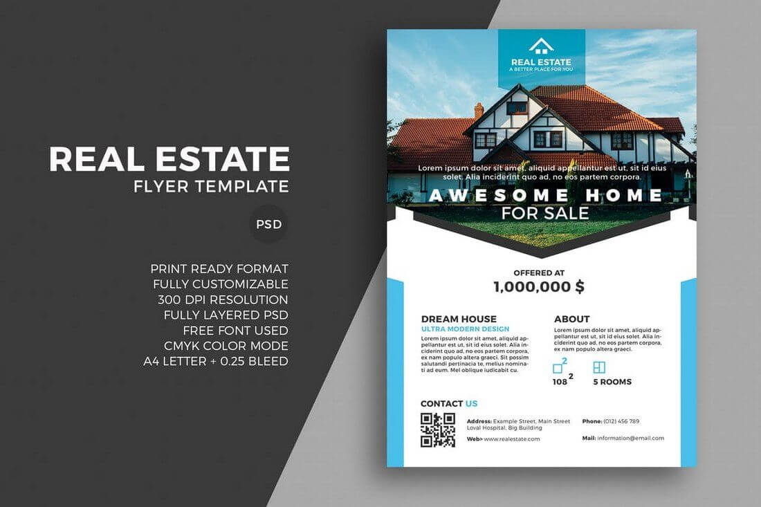30+ Best Real Estate Flyer Templates | Real Estate Flyer With Real Estate Brochure Templates Psd Free Download