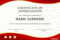 30 Free Certificate Of Appreciation Templates And Letters for Best Employee Award Certificate Templates