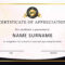 30 Free Certificate Of Appreciation Templates And Letters for Gratitude Certificate Template