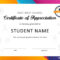 30 Free Certificate Of Appreciation Templates And Letters Inside Free Printable Student Of The Month Certificate Templates