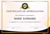 30 Free Certificate Of Appreciation Templates And Letters inside Thanks Certificate Template