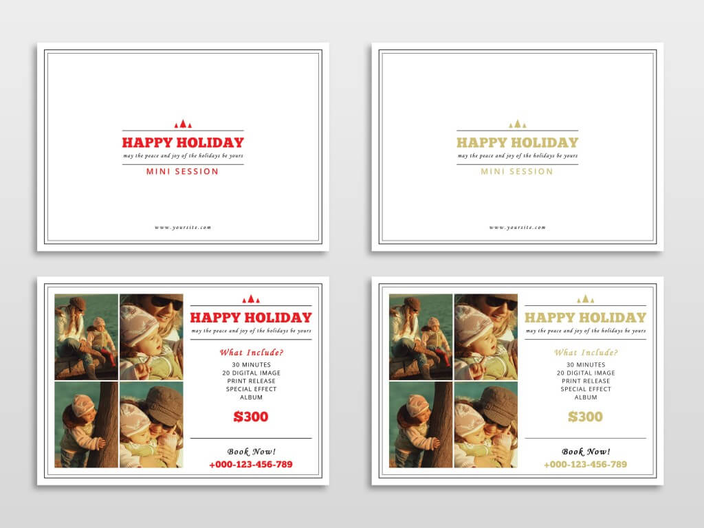 30 Holiday Card Templates For Photographers To Use This Year Regarding Free Photoshop Christmas Card Templates For Photographers