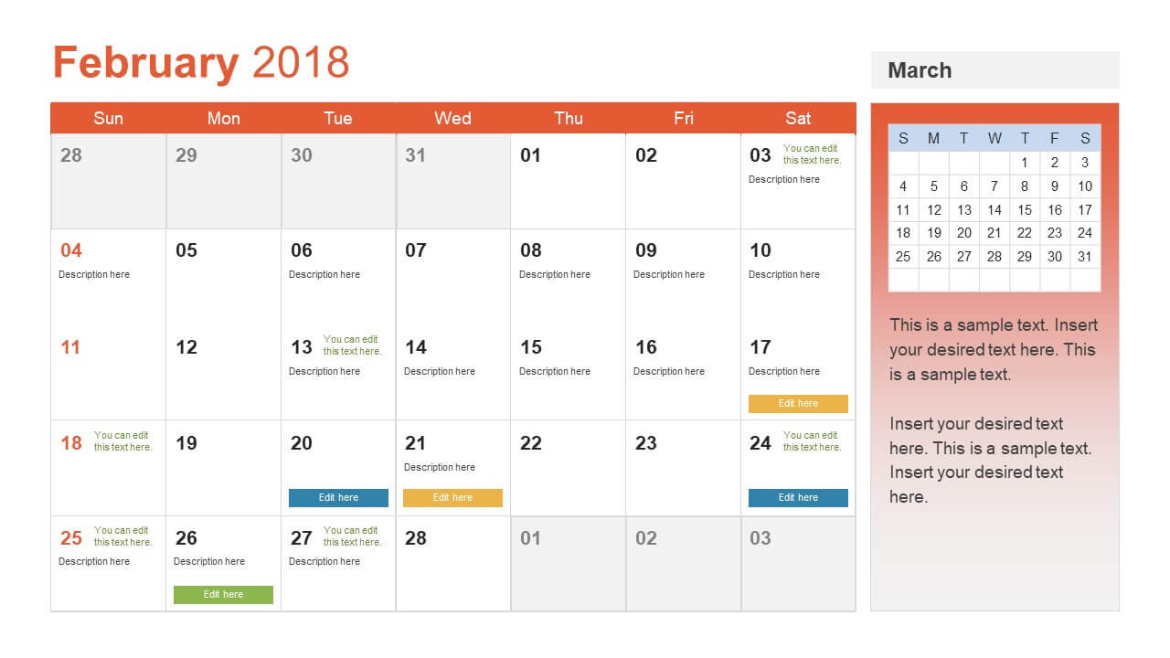 30 Power Point Calendar Template | Andaluzseattle Template Within Powerpoint Calendar Template 2015