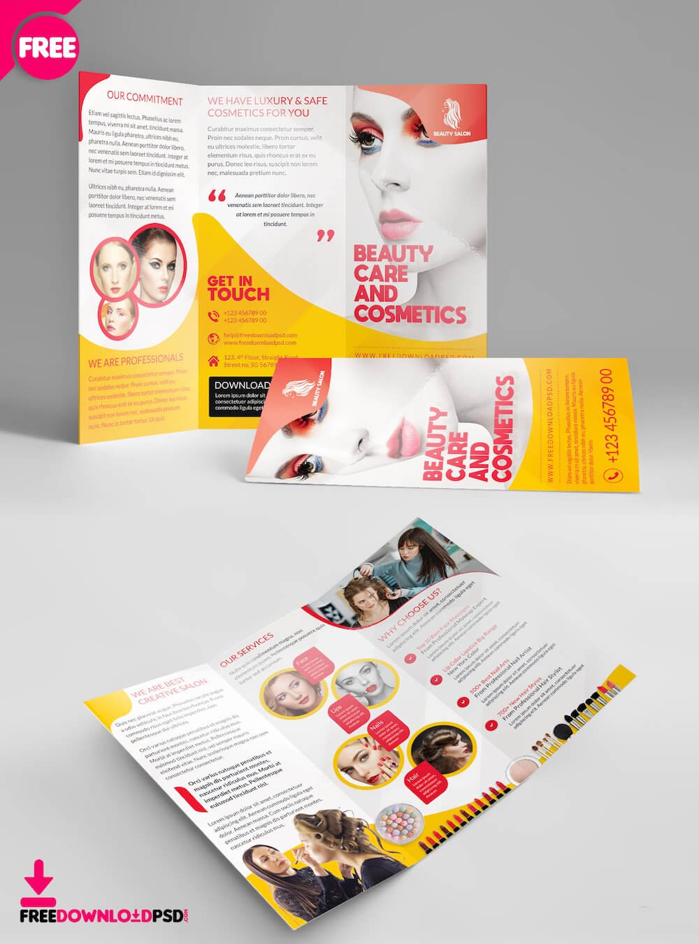 34 Best Free Brochure Mockups & Psd Templates 2019 – Colorlib Pertaining To Single Page Brochure Templates Psd
