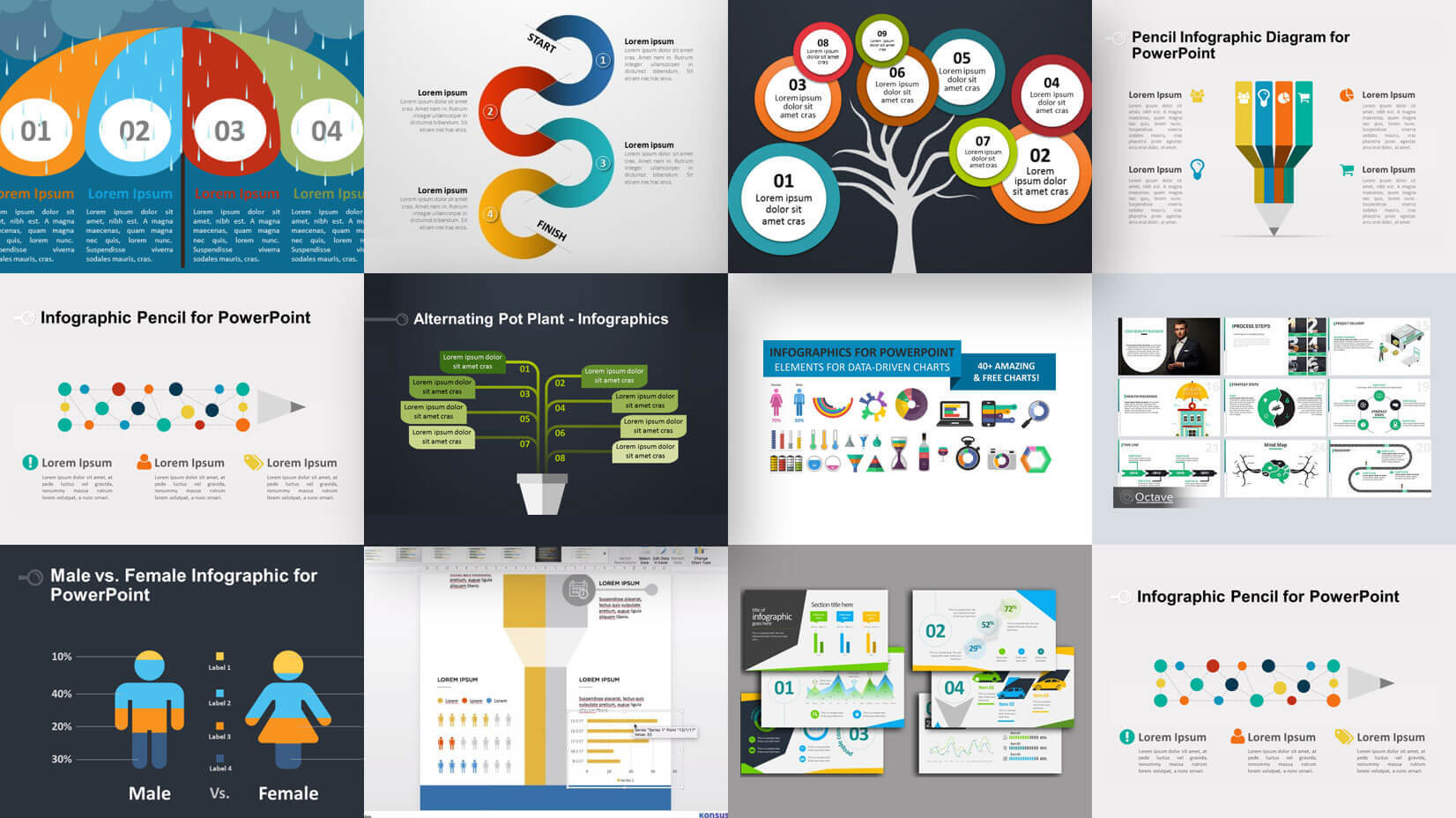 35+ Free Infographic Powerpoint Templates To Power Your With Sample Templates For Powerpoint Presentation