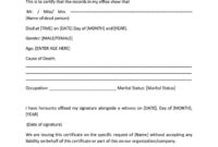 37 Blank Death Certificate Templates [100% Free] ᐅ Template Lab for Fake Death Certificate Template