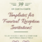 39 Best Funeral Reception Invitations | Reception With Regard To Death Anniversary Cards Templates