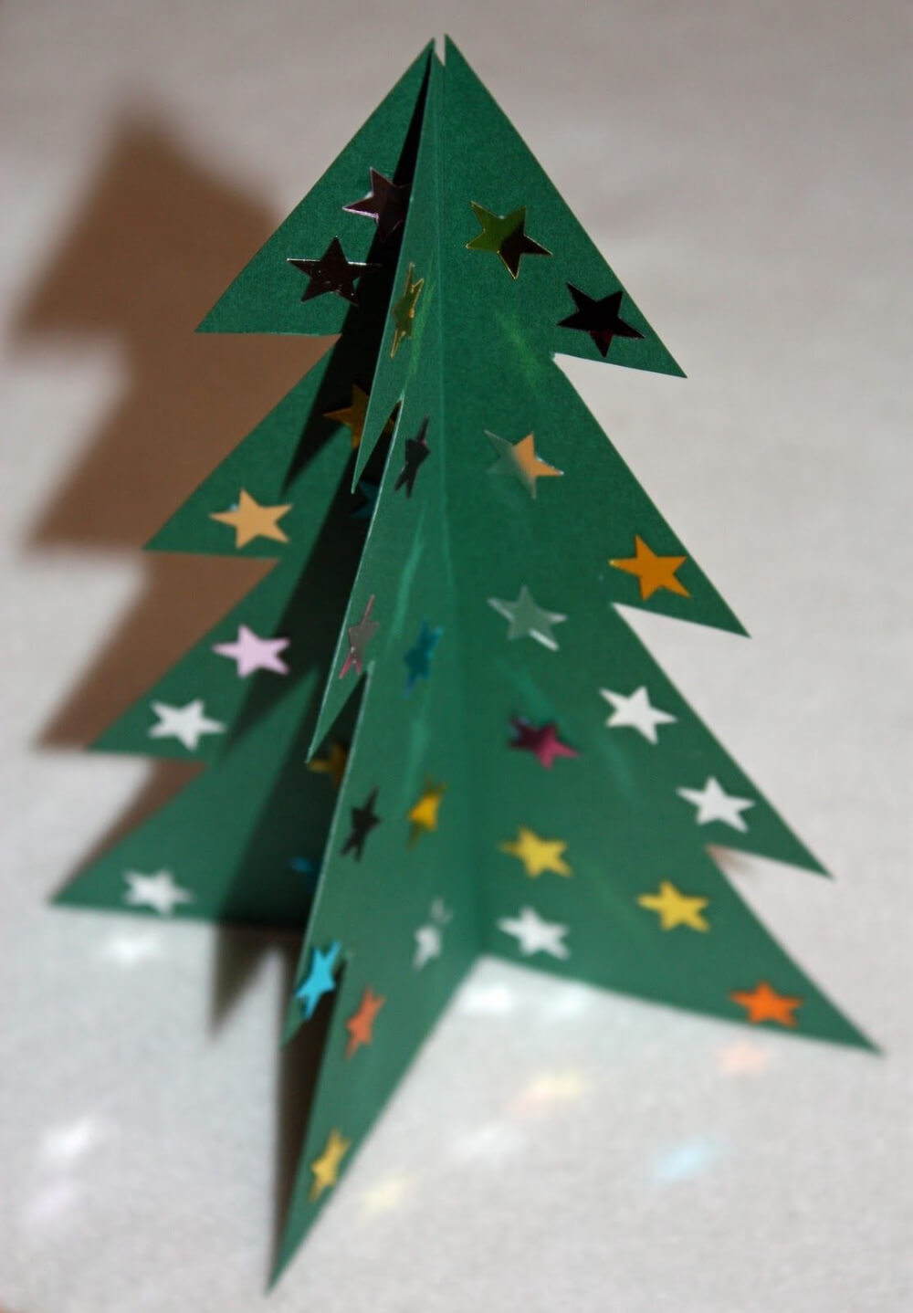 3D Christmas Tree Card Template | 3D Christmas Tree With Regard To 3D Christmas Tree Card Template