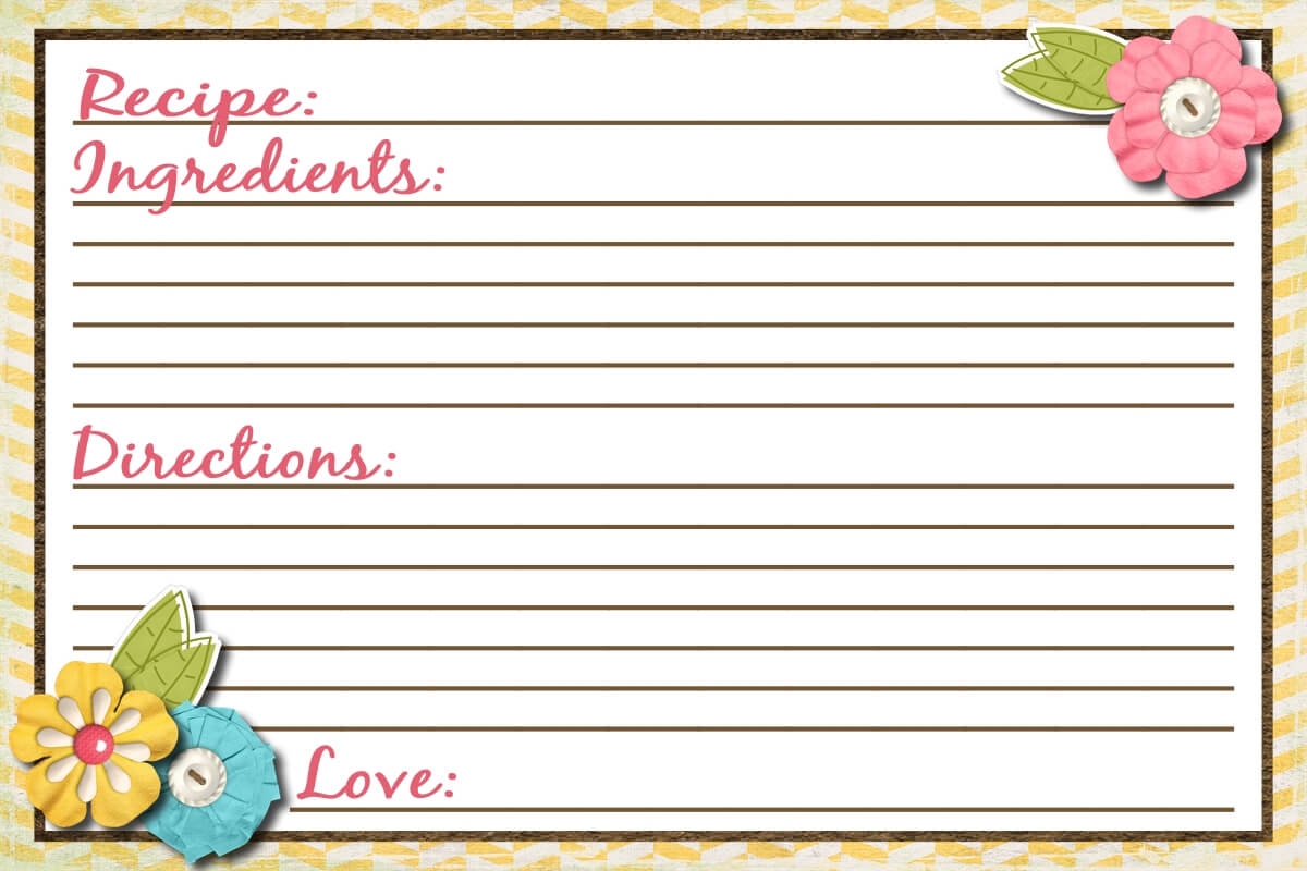 3X5 Recipe Card Template ] – Free Template For Recipe Cards With 4X6 Photo Card Template Free