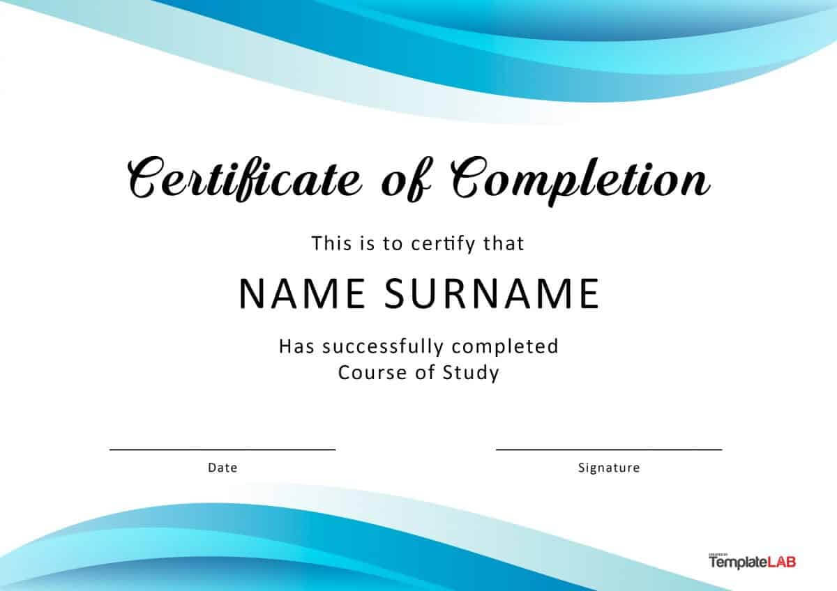 40 Fantastic Certificate Of Completion Templates [Word Pertaining To Certificate Of Participation Template Ppt