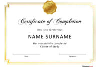 40 Fantastic Certificate Of Completion Templates [Word throughout Certificate Of Completion Word Template