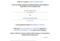 40+ Free Stock Certificate Templates (Word, Pdf) ᐅ Template Lab with Share Certificate Template Pdf