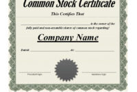 40+ Free Stock Certificate Templates (Word, Pdf) ᐅ Template Lab within Free Stock Certificate Template Download