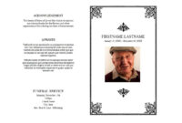 47 Free Funeral Program Templates (In Word Format) ᐅ inside Memorial Brochure Template