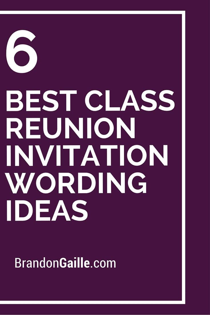 6 Best Class Reunion Invitation Wording Ideas | Reunion With Reunion Invitation Card Templates