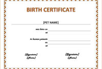 6+ Birth Certificate Template For Microsoft Word | Survey with regard to Birth Certificate Template For Microsoft Word
