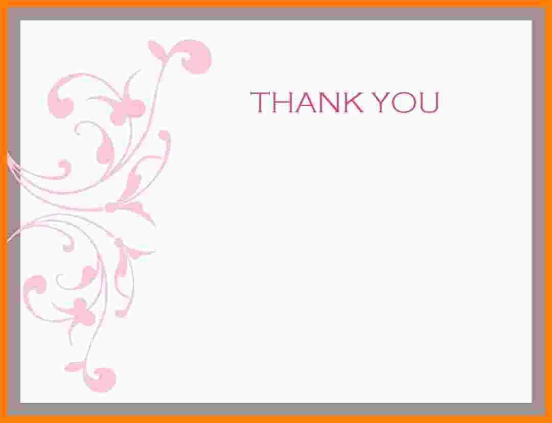 6+ Free Thank You Card Templates For Word | Marlows Jewellers In Thank You Card Template Word