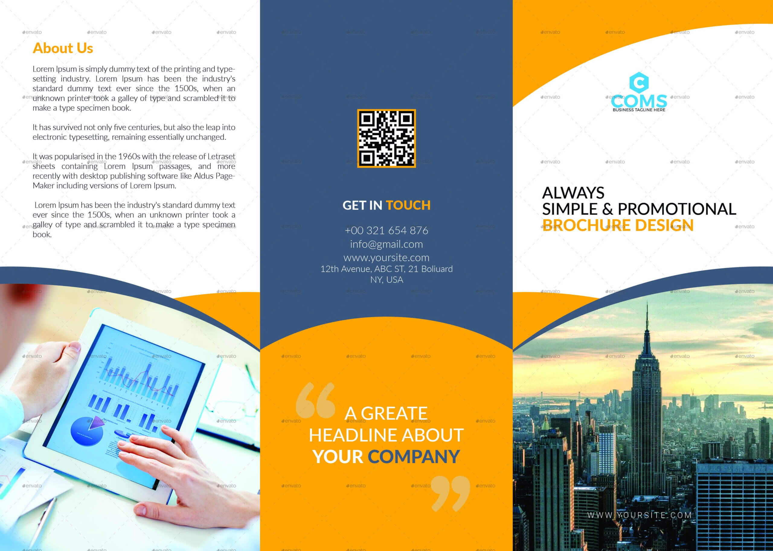 76+ Premium & Free Business Brochure Templates Psd To For Single Page Brochure Templates Psd