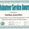 8 Free Printable Certificates Of Appreciation Templates Within Volunteer Award Certificate Template