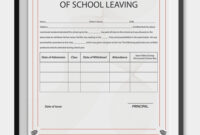 83+ Creative Custom Certificate Design Templates | School pertaining to Leaving Certificate Template