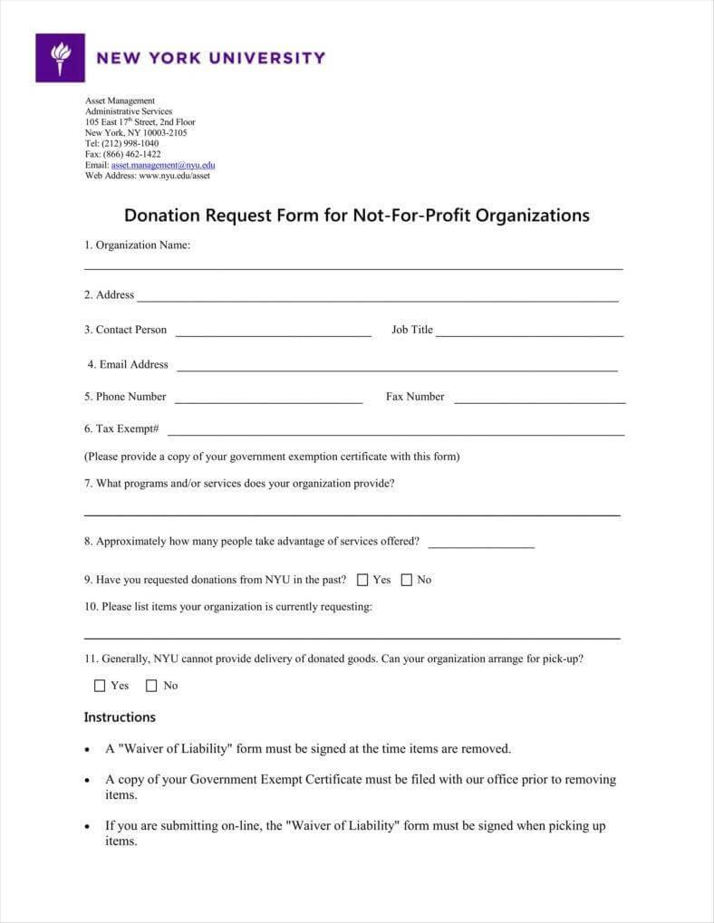 9+ Donation Application Form Templates Free Pdf Format Throughout Donation Card Template Free