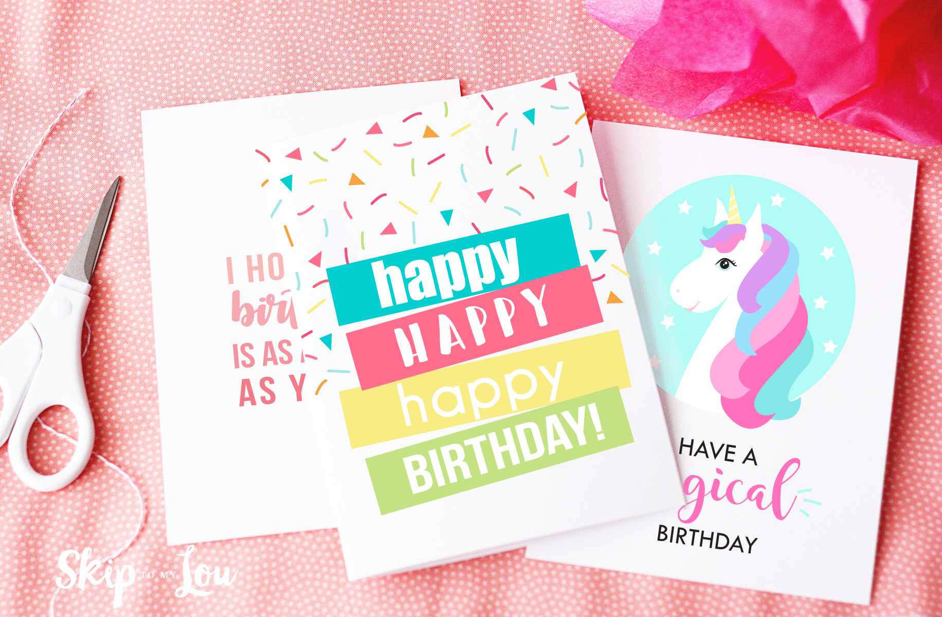 9 Free Printable Birthday Cards For Everyone In Quarter Fold Birthday Card Template