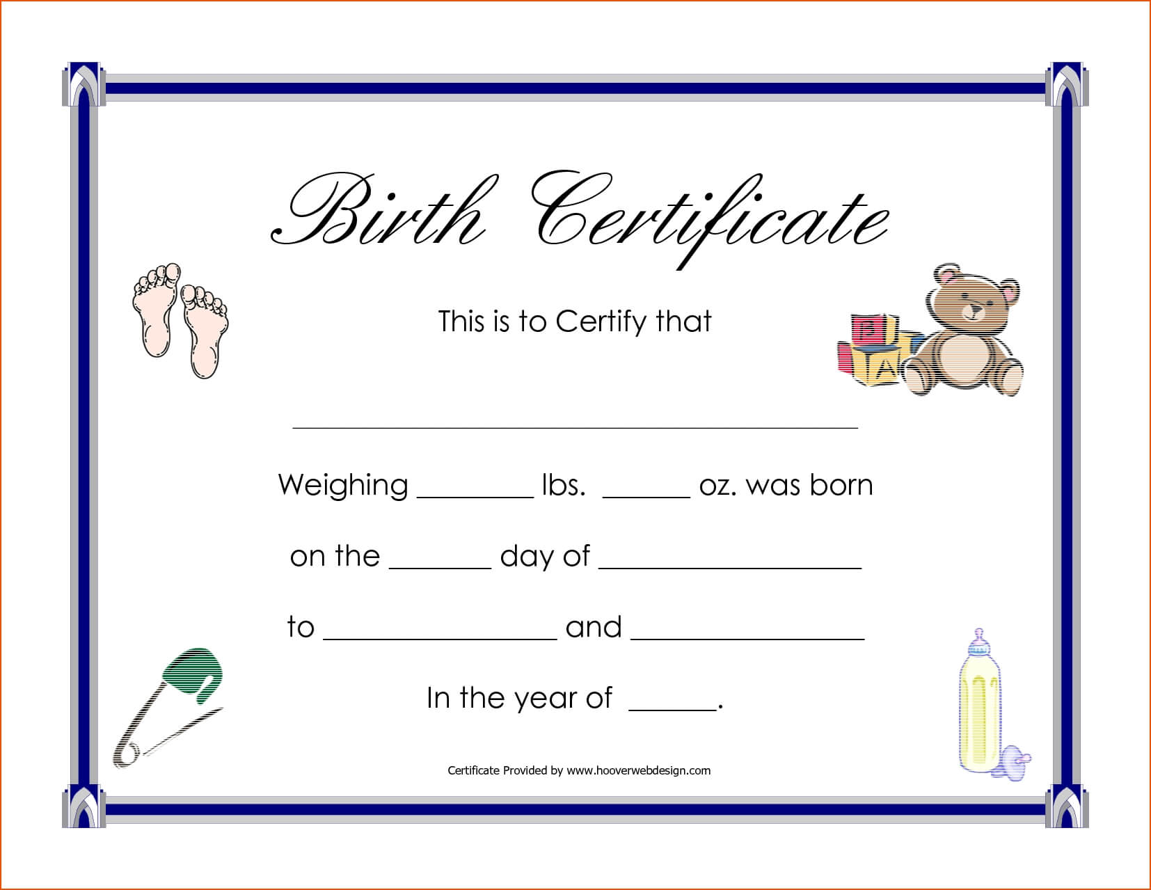 A Birth Certificate Template | Safebest.xyz Inside Build A Bear Birth Certificate Template
